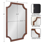 Kate and Laurel Hogan Scalloped Wood Framed Mirror