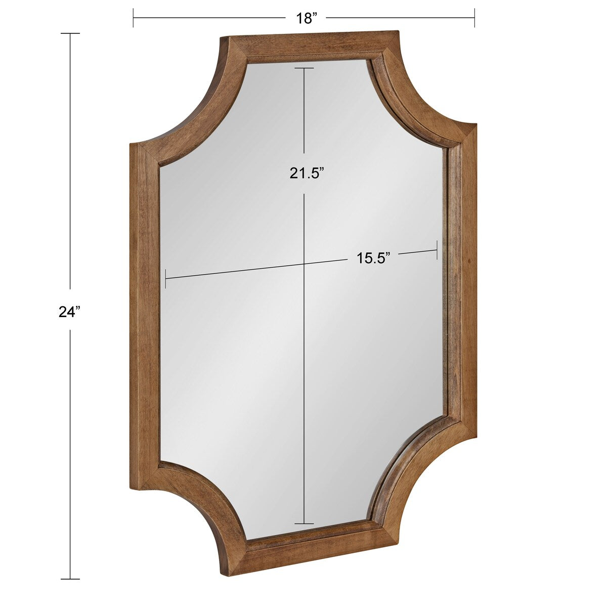 Kate and Laurel Hogan Scalloped Wood Framed Mirror