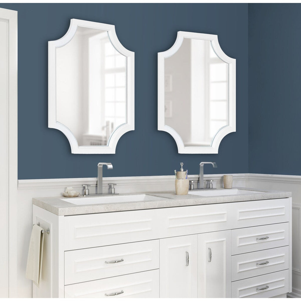 Kate and Laurel Hogan Scalloped Wood Framed Mirror