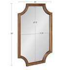 Kate and Laurel Hogan Scalloped Wood Framed Mirror