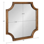 Kate and Laurel Hogan Scalloped Wood Framed Mirror