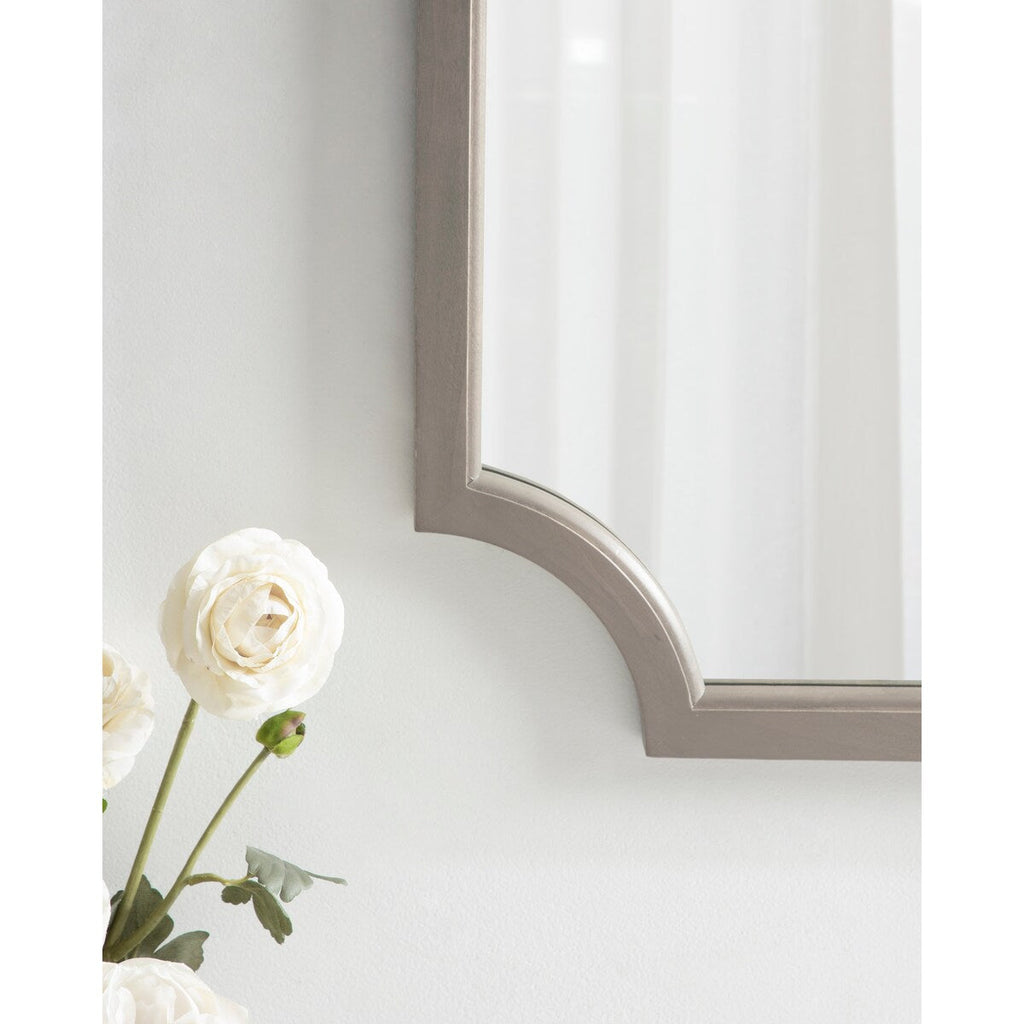 Kate and Laurel Hogan Scalloped Wood Framed Mirror