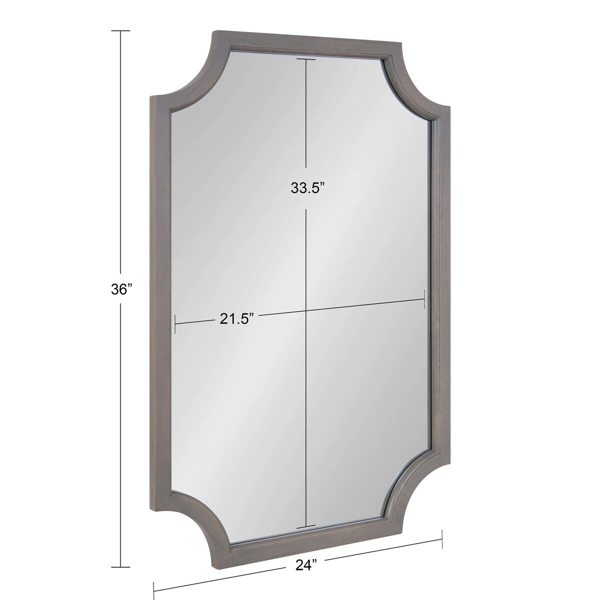 Kate and Laurel Hogan Scalloped Wood Framed Mirror