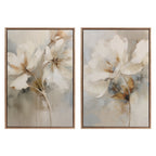 Kate and Laurel Sylvie Beaded Abstract Botanical Canvas