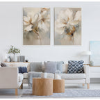 Kate and Laurel Sylvie Beaded Abstract Botanical Canvas