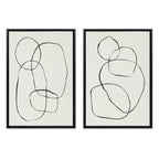 Kate and Laurel Sylvie Modern Circles Framed Canvas Set by Teju Reval