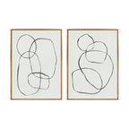 Kate and Laurel Sylvie Modern Circles Framed Canvas Set by Teju Reval