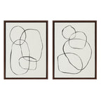 Kate and Laurel Sylvie Modern Circles Framed Canvas Set by Teju Reval
