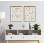 Kate and Laurel Sylvie Modern Circles Framed Canvas Set by Teju Reval