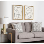Kate and Laurel Sylvie Modern Circles Framed Canvas Set by Teju Reval