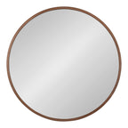 Kate and Laurel Travis Round Wood Accent Wall Mirror