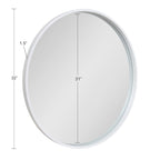 Kate and Laurel Travis Round Wood Accent Wall Mirror