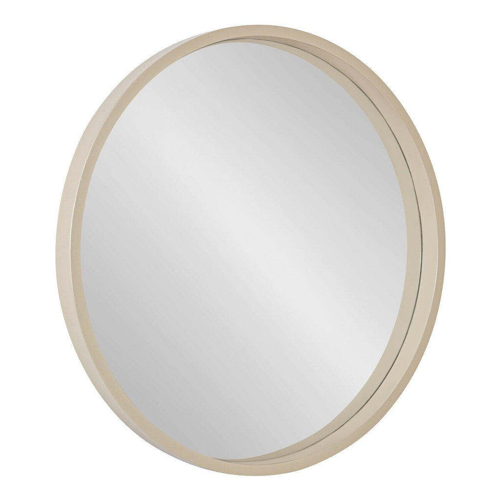Kate and Laurel Travis Round Wood Accent Wall Mirror