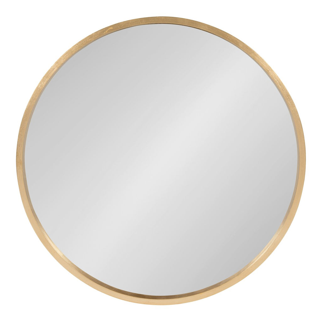 Kate and Laurel Travis Round Wood Accent Wall Mirror