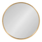 Kate and Laurel Travis Round Wood Accent Wall Mirror