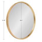 Kate and Laurel Travis Round Wood Accent Wall Mirror