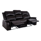 Leather Manual Recliner Sofa Collection for Living Room Leather Reclining Furniture for Home Office Living Room