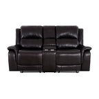 Leather Manual Recliner Sofa Collection for Living Room Leather Reclining Furniture for Home Office Living Room
