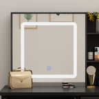 Kerrogee Makeup Vanity Set with Adjustable Lighted Mirror & Stool - 39.4L x 19.7W x 53.5H