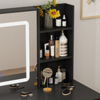 Kerrogee Makeup Vanity Set with Adjustable Lighted Mirror & Stool - 39.4L x 19.7W x 53.5H