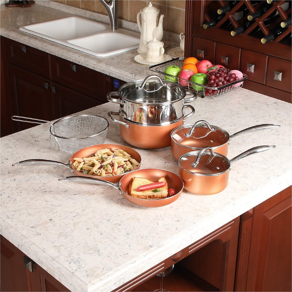 Kitchen Academy 12/30-piece Nonstick Induction Cookware Set