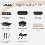 Kitchen Academy 12/30-piece Nonstick Induction Cookware Set