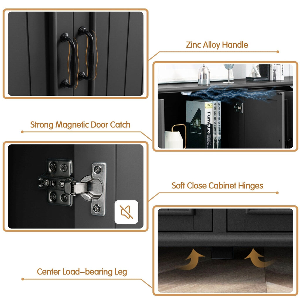 Kitchen Sideboard Coffee Bar Cabinet Accent Storage Cabinet