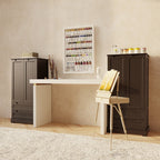 Kitchen Storage Pantry Cabinet, Freestanding Bathroom Storage Cabinet with 2 Doors and Drawers