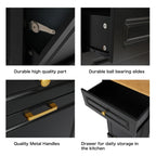 Kitchen Tilt Out Trash Cabinet Can Bin Storage Wooden Counter-top Waste Baskets with Drawer