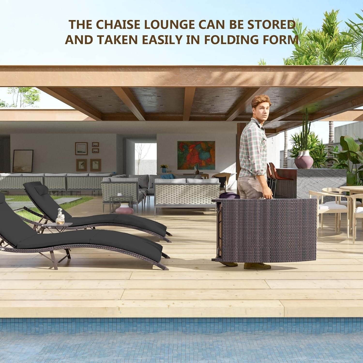 Kullavik 3-PiecesOutdoor Chaise Lounge Set