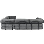 L-Shaped Modular Sofa Bed in Corduroy Fabric