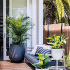 DreamPatio La Mirada 1-piece Fiberstone Tapered Planter for Indoor/Outdoor