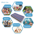 Lalune Beach Stripe Indoor Outdoor Area Rug