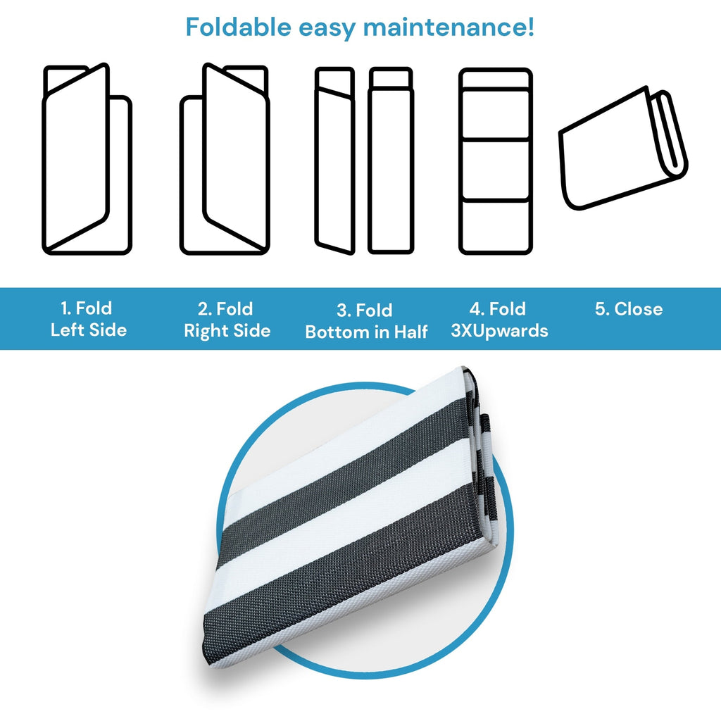 Lalune Beach Stripe Indoor Outdoor Area Rug