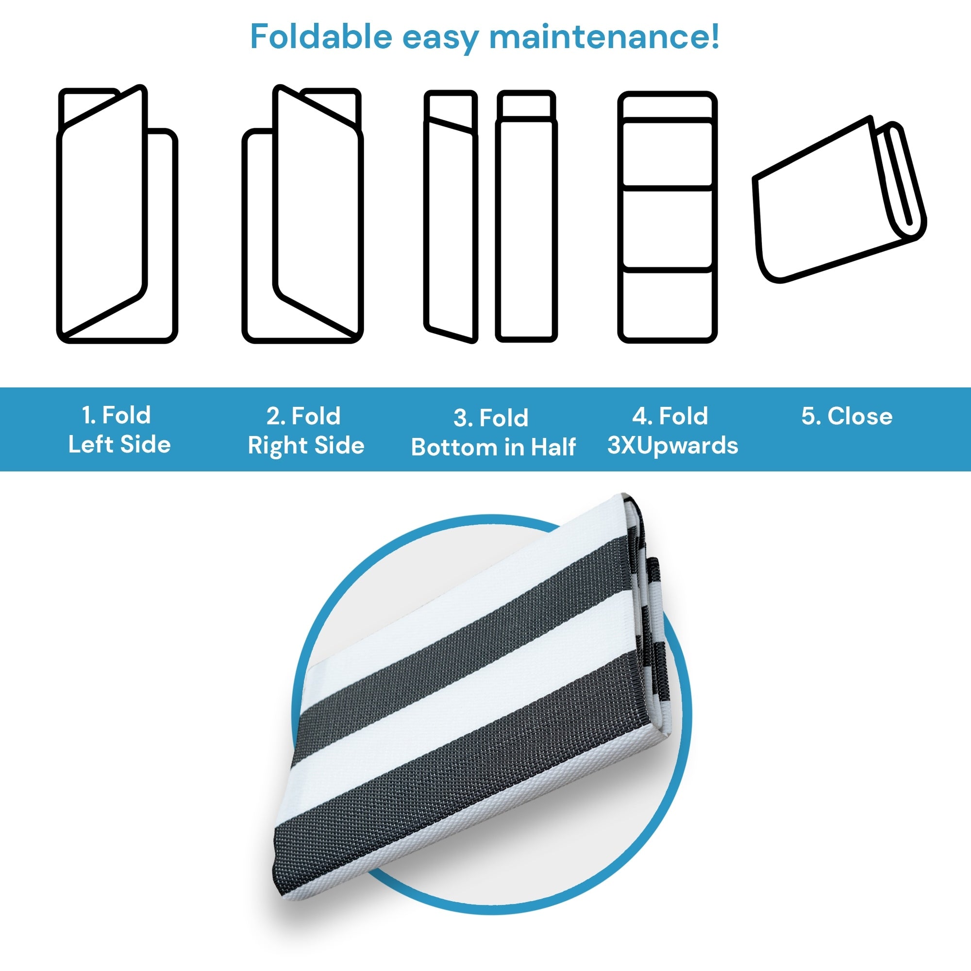 Lalune Beach Stripe Indoor Outdoor Area Rug