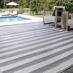 Lalune Beach Stripe Indoor Outdoor Area Rug