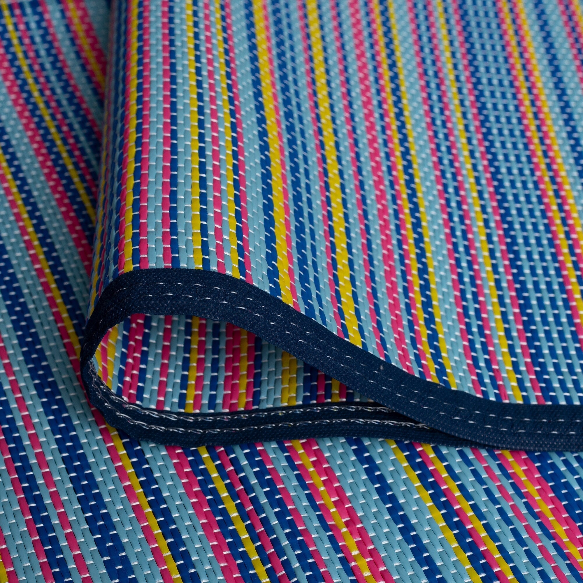 Lalune Beach Stripe Indoor Outdoor Area Rug