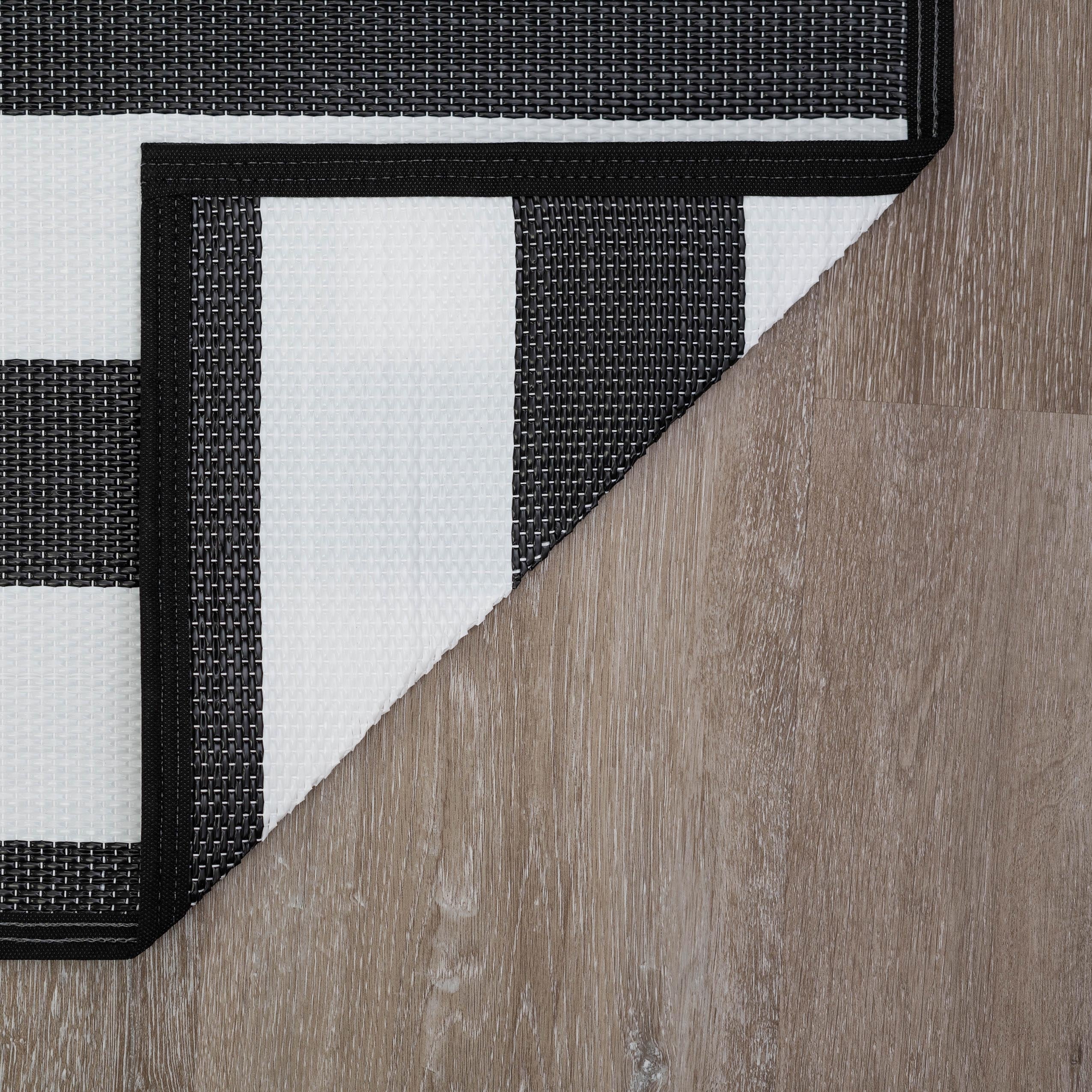 Lalune Beach Stripe Indoor Outdoor Area Rug