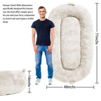 Giant Dog Bed for Humans 71x48x14 Large Dog Bed for People Adults, Washable Napping Dog Bed
