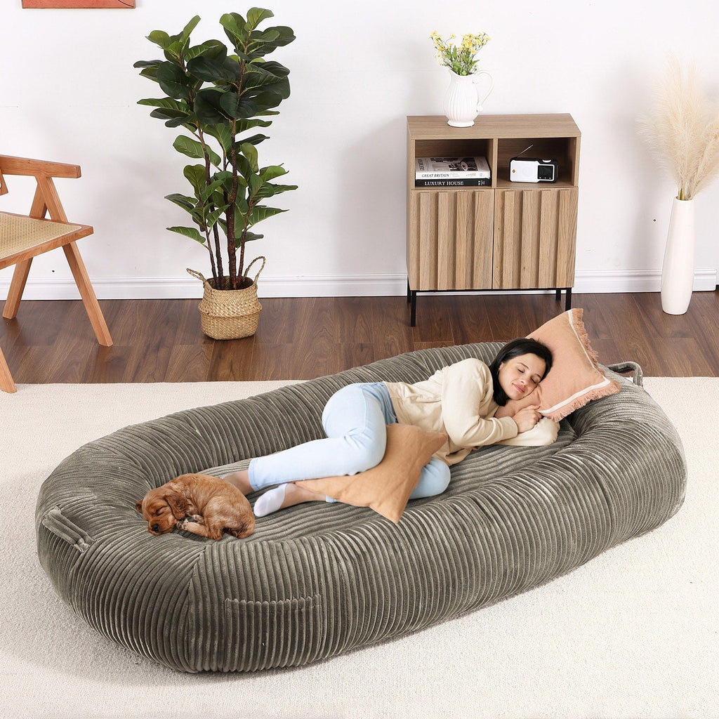 Giant Dog Bed for Humans 71x48x14 Large Dog Bed for People Adults, Washable Napping Dog Bed