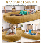 Giant Dog Bed for Humans 71x48x14 Large Dog Bed for People Adults, Washable Napping Dog Bed