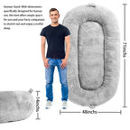 Giant Dog Bed for Humans 71x48x14 Large Dog Bed for People Adults, Washable Napping Dog Bed