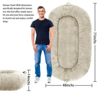Giant Dog Bed for Humans 71x48x14 Large Dog Bed for People Adults, Washable Napping Dog Bed