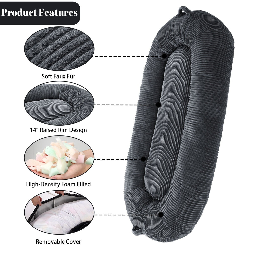 Giant Dog Bed for Humans 71x48x14 Large Dog Bed for People Adults, Washable Napping Dog Bed