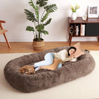 Giant Dog Bed for Humans 71x48x14 Large Dog Bed for People Adults, Washable Napping Dog Bed