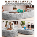 Giant Dog Bed for Humans 71x48x14 Large Dog Bed for People Adults, Washable Napping Dog Bed