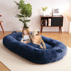 Giant Dog Bed for Humans 71x48x14 Large Dog Bed for People Adults, Washable Napping Dog Bed