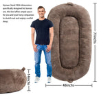 Giant Dog Bed for Humans 71x48x14 Large Dog Bed for People Adults, Washable Napping Dog Bed