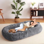 Giant Dog Bed for Humans 71x48x14 Large Dog Bed for People Adults, Washable Napping Dog Bed