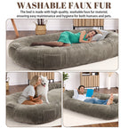 Giant Dog Bed for Humans 71x48x14 Large Dog Bed for People Adults, Washable Napping Dog Bed